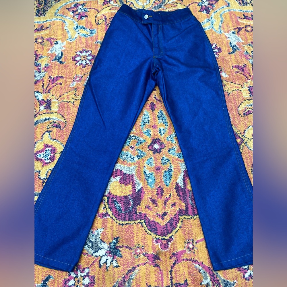 Vintage Moda Classic Blue Wide Leg Jeans